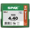 SPAX Universele Schroef Verzinkt VK 4x40mm Voldraad T-STAR Plus T20 1000st