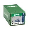 SPAX Universele Schroef Verzinkt VK 5x80mm Deeldraad PZ2 200st