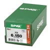 SPAX Universele Schroef Verzinkt VK 6x150mm Deeldraad T-STAR Plus T30 100st