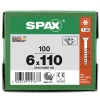 SPAX Universele Schroef Verzinkt VK 6x110mm Deeldraad T-STAR Plus T30 100st