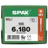SPAX Universele Schroef Verzinkt VK 6x180mm Deeldraad T-STAR Plus T30 100st