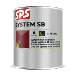 SPS Halfglans Lak System SB Zwart 750ml