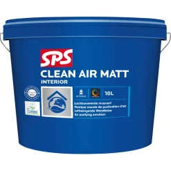 SPS Muurverf Clean Air Mat Wit/Mengbasis P 10L