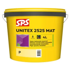 SPS Muurverf Unitex 2525 Mat Wit/Mengbasis P 4L