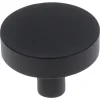 StarX Knop Vlak Rond Zwart 40mm