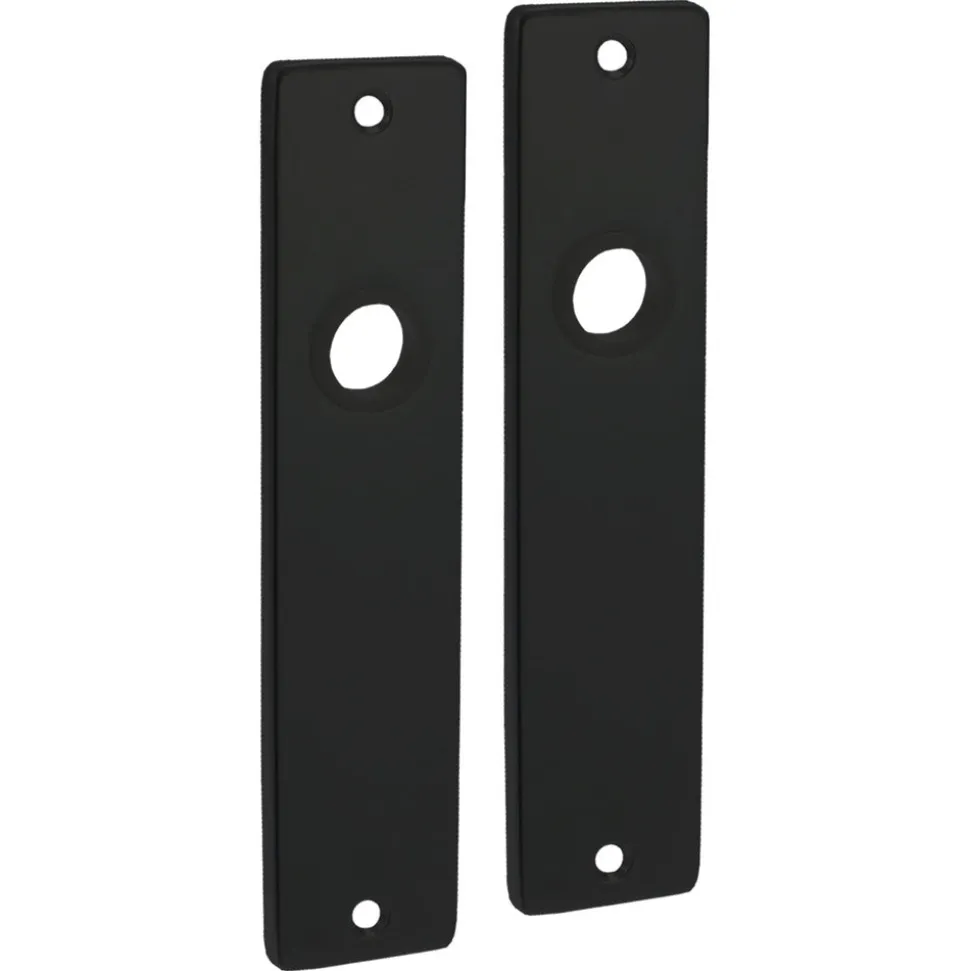 StarX Kortschild Blind Aluminium Zwart 2stuks