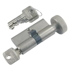 StarX Profielcilinder Vernikkeld 60mm Met Knop
