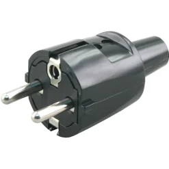Stekker PVC Zwart 10/16A 3680W Randaarde