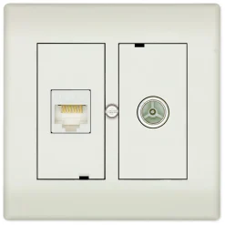 Technetix Contactdoos Inbouw Coax Rj45 Cat6 Ziggo Kpn