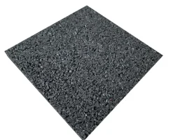 Tegeldrager rubber mat 10x10x1 cm zwart