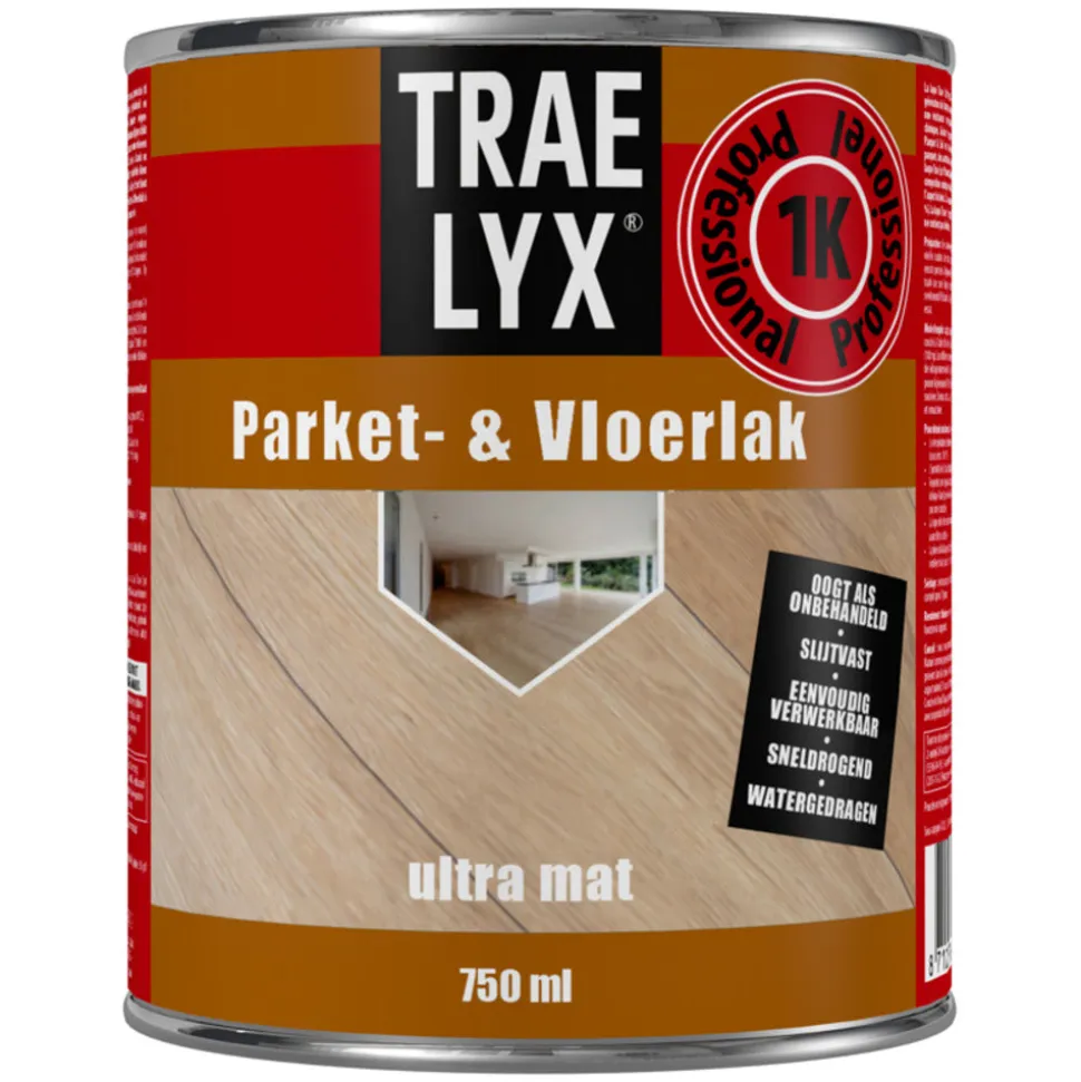 Trae Lyx Vloer- En Parketlak Ultra Mat 750ml