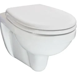 Trevi Wandcloset Verkort Diepspoel Glanzend Wit met Toiletzitting 49cm