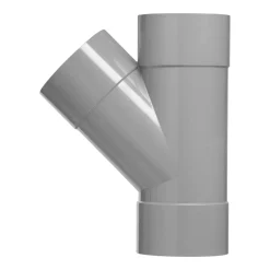 T-Stuk PVC 3x lijmmof wanddikte 3,2 mm Ø 110x110 mm 45° KOMO-keur