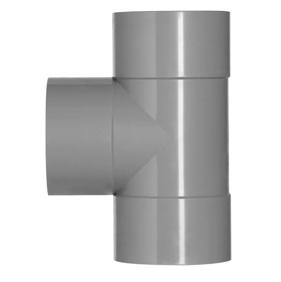 T-Stuk PVC 3x lijmmof wanddikte 3,2 mm Ø 75x75 mm 90° KOMO-keur