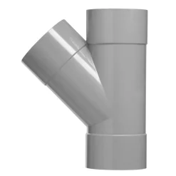 T-Stuk PVC 3x lijmmof wanddikte 3,2 mm Ø 75x50 mm 45° KOMO-keur