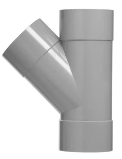 T-Stuk PVC 3x lijmmof wanddikte 3,2 mm Ø 75x40 mm 45° KOMO-keur