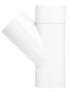 T-Stuk PVC 3x lijmmof Wit wanddikte 3,2 Ø 40x40 mm 45° KOMO-keur