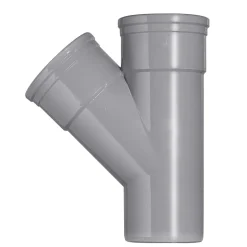 T-Stuk PVC 2x machetmof Ø 110x110 mm 45° KOMO-keur
