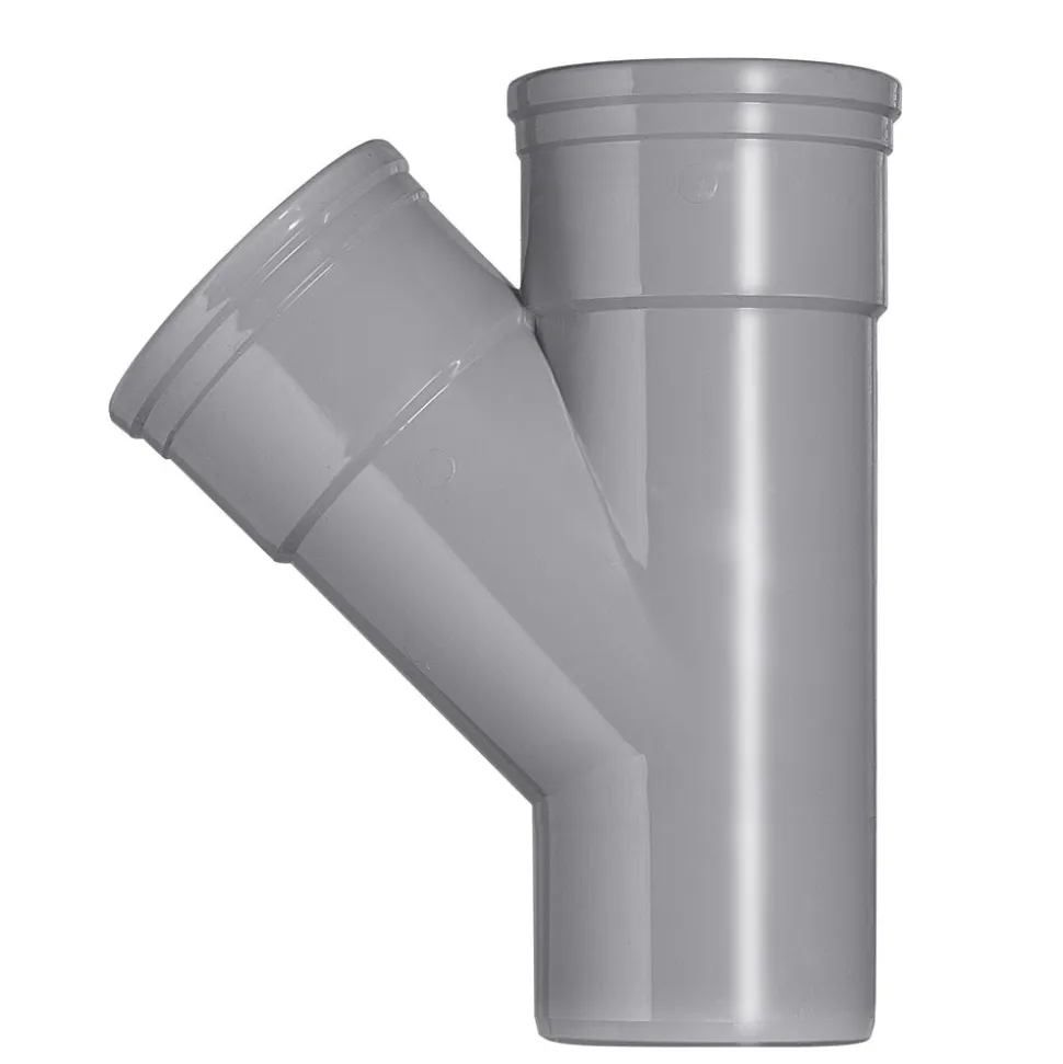 T-Stuk PVC 2x machetmof Ø 110x110 mm 45° KOMO-keur