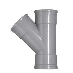 T-Stuk PVC 3x manchetmof Ø 110x110 mm 45° KOMO-keur