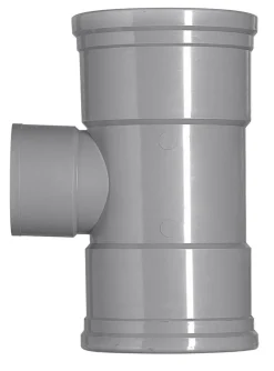 T-Stuk PVC 3x manchetmof Ø 125x110 mm 87° KOMO-keur