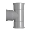 T-Stuk PVC 3x manchetmof Ø 125x125 mm 87° KOMO-keur