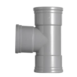 T-Stuk PVC 3x manchetmof Ø 125x125 mm 87° KOMO-keur