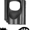 Ubbink Dakdoorvoerpan Kunststof Zwart 25-45° Ø110-131mm