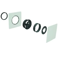 Ubbink Haelix Quadro Rondo Ventiel Toe- en Afvoer Kunststof Wit Ø125mm