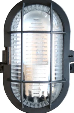 Unitec Wandlamp Lena Zwart Bulleye Ovaal IP44