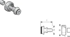 Uponor Minitec Schroefkoppeling Euroconus 9,9x3/4'' 2st