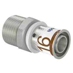 Uponor Perskoppeling messing 16 mm x 1/2'' Buiten 2 stuks