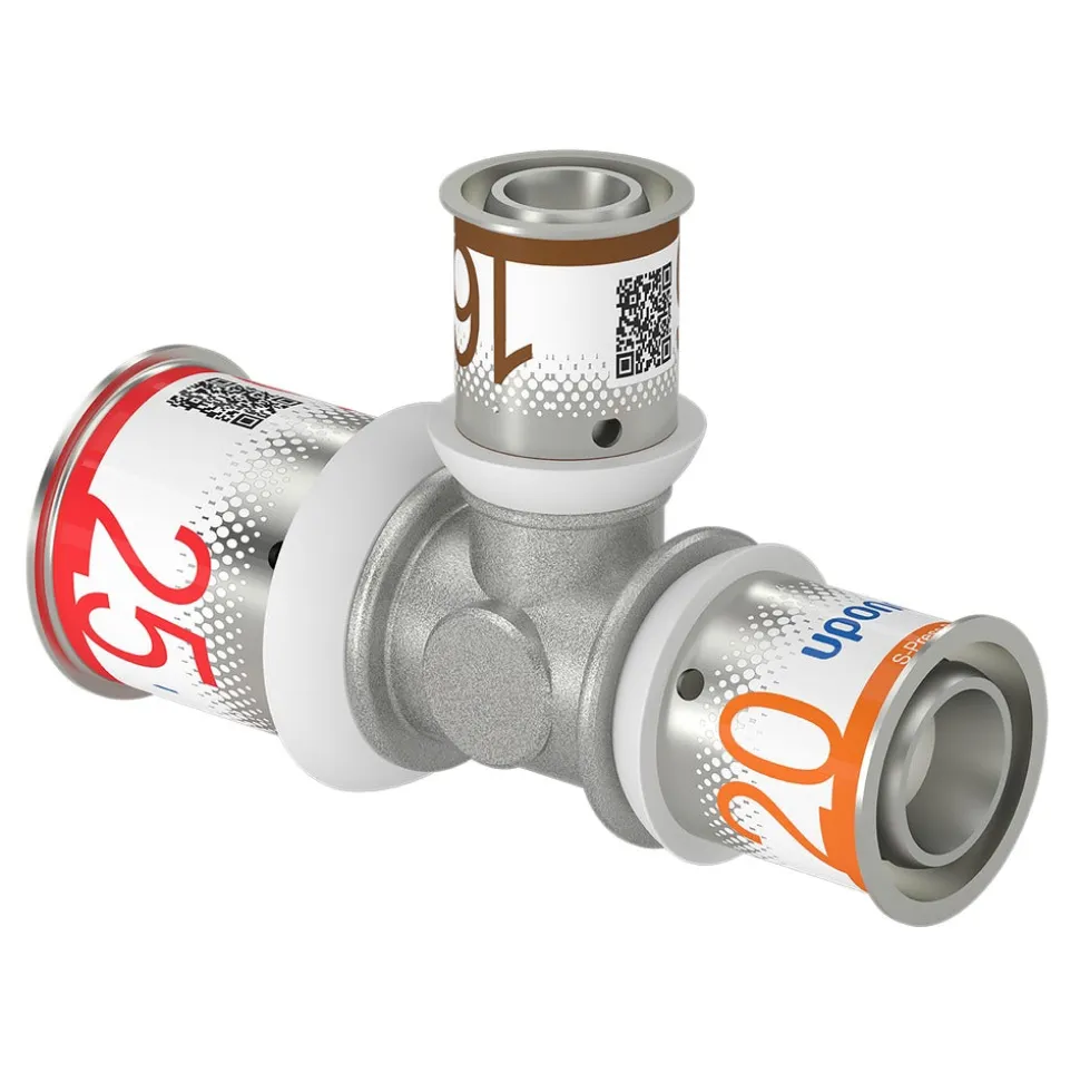 Uponor Pers T-stuk messing 25x16x20 mm
