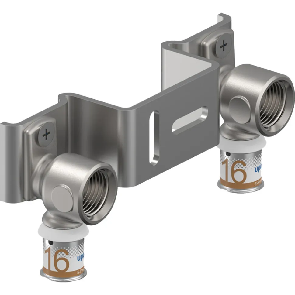 Uponor S-Press Perskoppeling Smart Muurplaat 16RP1/2FT 150mm