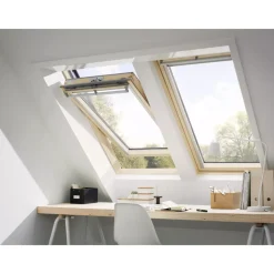 VELUX Tuimelvenster GGL CK04 2070 Gelakt Grenen Wit 550x978mm FSC Mix Credit