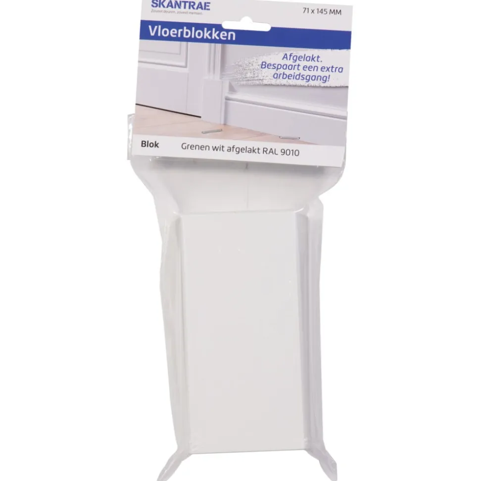 Vloerblok Neut Grenen Wit Gelakt Blok 25x71x145mm Set FSC Mix 70%