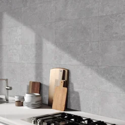 Vloertegel Breccia Grigio Grijs Mat Gerectificeerd 30x60cm 1,44m2