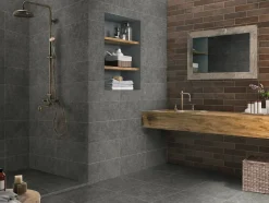 Vloertegel Breccia Nero Zwart Mat Gerectificeerd 30x60cm 1,44m2