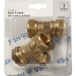 VSH Knel T-stuk 22x15x22 mm 2 stuk