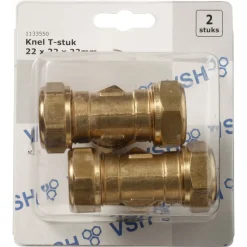VSH Knel T-stuk 22x22x22 mm 2 stuk