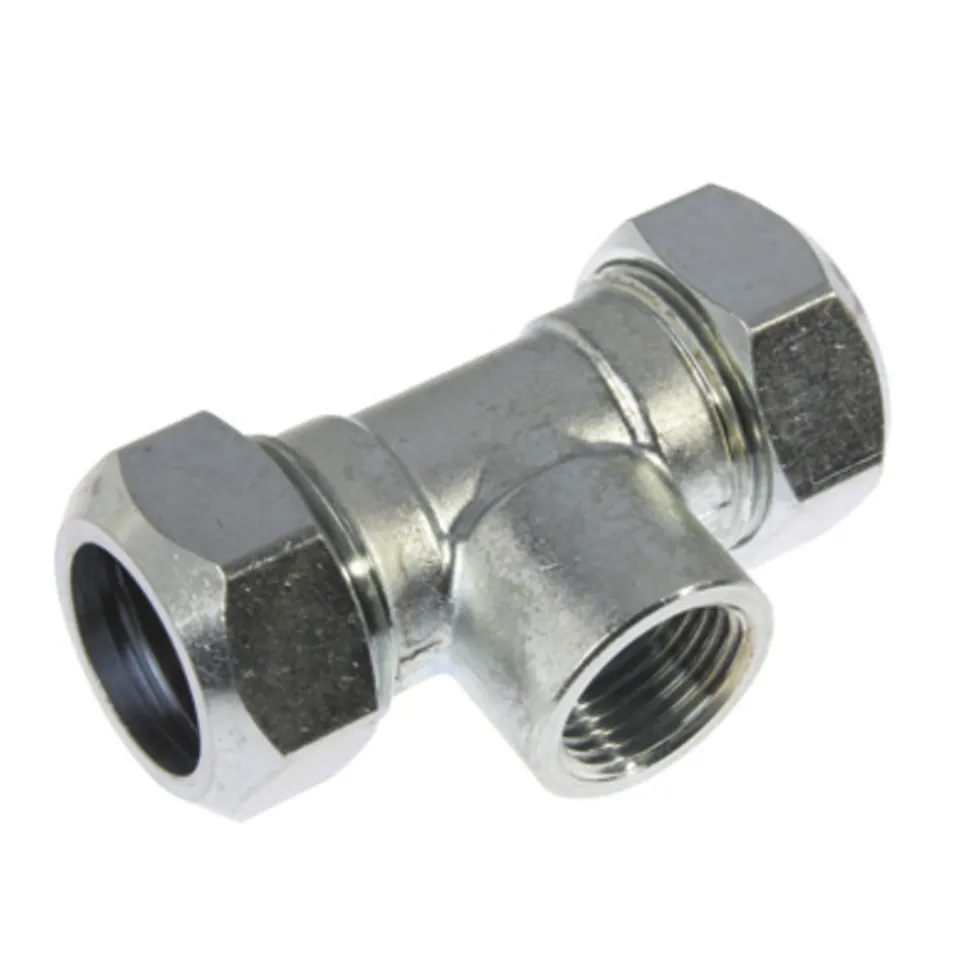 VSH T-Stuk CV Binnendraad Chroom 22mmx1/2"x22mm