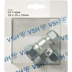 VSH T-Stuk CV Chroom 15x15x22mm