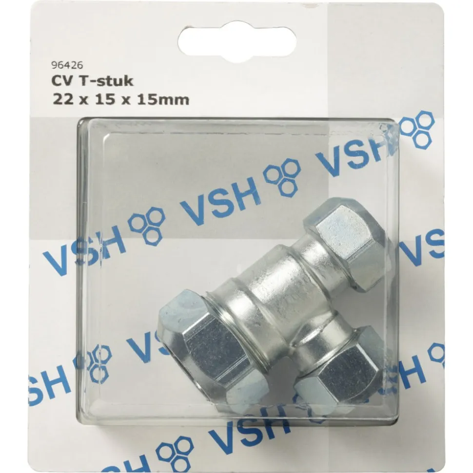 VSH T-Stuk CV Chroom 15x15x22mm