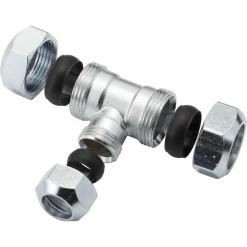 VSH T-Stuk CV Chroom 22x15x22mm 2st