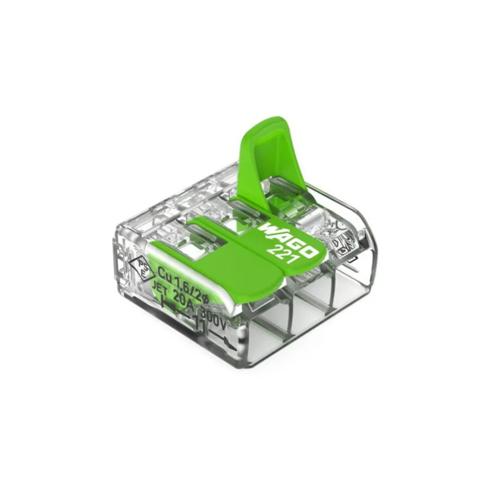 Wago Green Line Verbindingsklem Compact 221-423 3x4mm2 12st