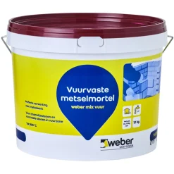 Weber.mix Metselmortel Donkergrijs Vuurvast 12kg