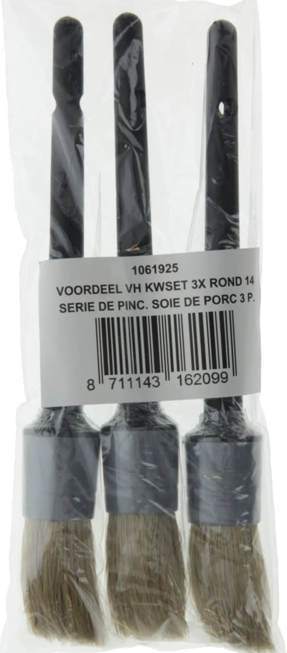 Wegwerp Kwastenset Rond 3st