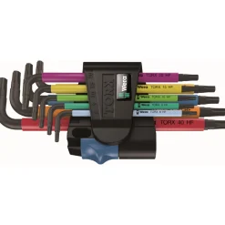 Wera Stiftsleutelset 967/9 TX Multicolour HF1 Met Vasthoudfunctie 9-Delig