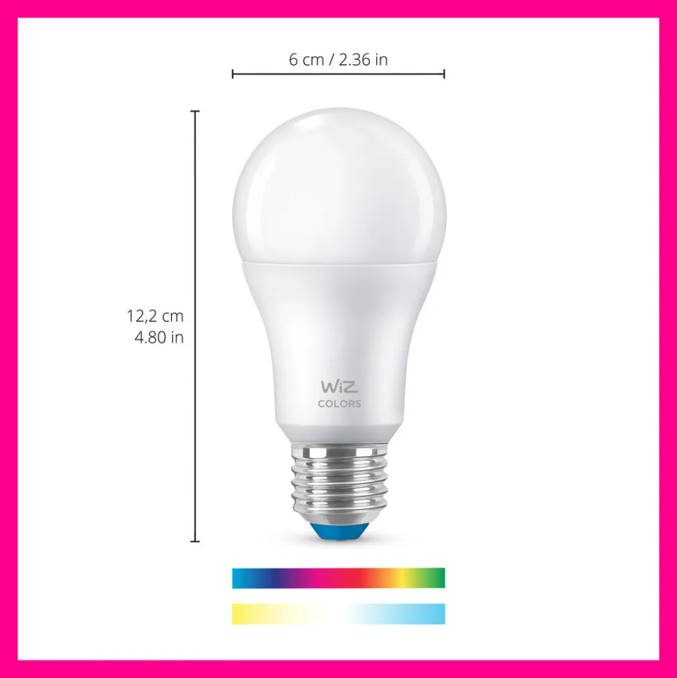 WiZ Slimme LED-Lamp E27 60W A60 Gekleurd en Wit Licht Mat