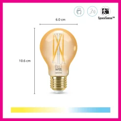 WiZ Slimme LED-Lamp E27 50W Filament A60 Warm tot Koelwit Licht Goud